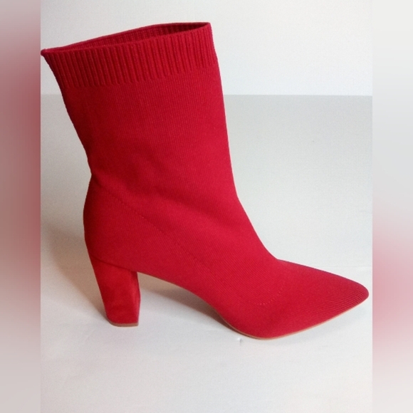 Women's Newbella Mousse Fit Knit Comfort Chunky Heel Ankle Boots. Sz.10 - Picture 9 of 16